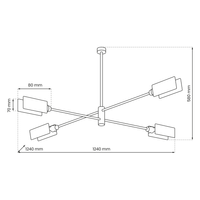 Milagro - Lampa sufitowa ASTRA 4xE27