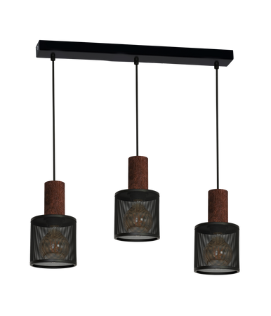 Milagro - Lampa Wisząca ARES BLACK 3xE27