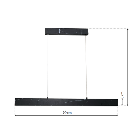 Milagro - Lampa wisząca PIERCE BLACK 18W LED
