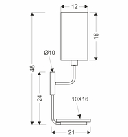 Keto lampa kinkiet czarny 1x40w e14 abażur czarny z włącznikiem