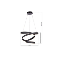 Milagro - Lampa wisząca ANDROMEDA BLACK 100W LED