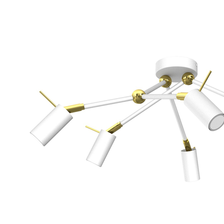 Milagro - Lampa sufitowa IRIS White/Gold 6x mini GU10