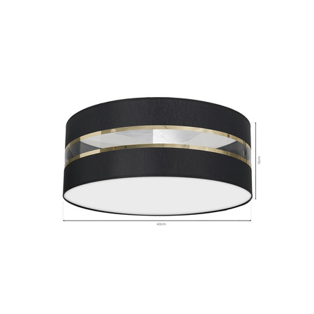 Milagro - Lampa Sufitowa ULTIMO BLACK 2xE27 Ø40cm