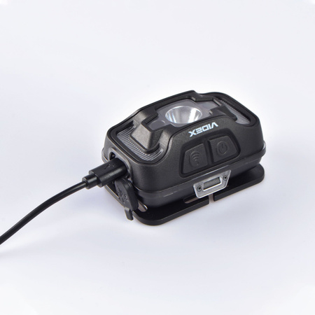 Latarka czołowa LED 5W + COB IP65 czujnik ruchu  VLF-H025C