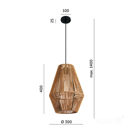 Lampa sufitowa BOHO SIBU LONG 1xE27 Kobi Design
