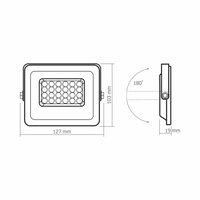 Naświetlacz LED biały halogen 5000K 1800lm 20W