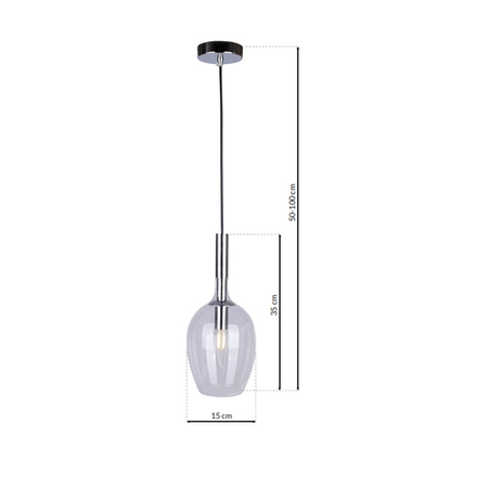Milagro - Lampa wisząca TANGO CLEAR 1xE14