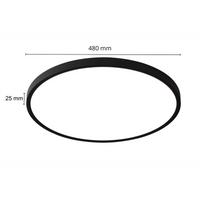 Plafon California 48 cm czarny LED CCT