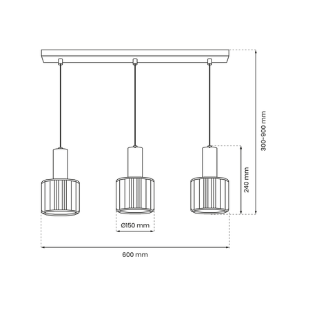 Milagro - Lampa wisząca CRISTAL 3xE27