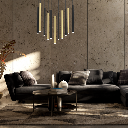Milagro - Lampa wisząca MONZA BRASS 11xG9 max 8W LED