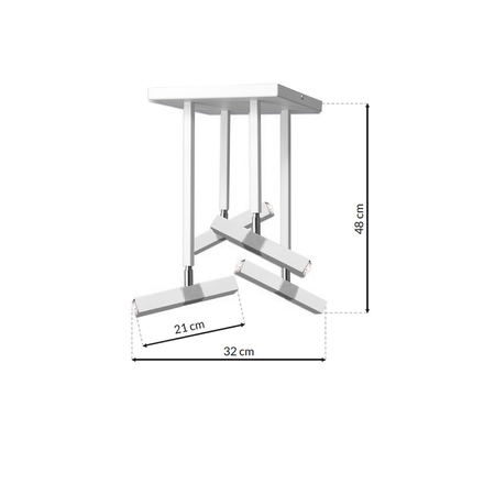 Milagro - Lampa sufitowa CASTRO WHITE / CHROME 4xG9