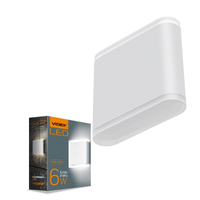Oprawa elewacyjna dwustronna kinkiet slim LED biały 6W IP54 2700K