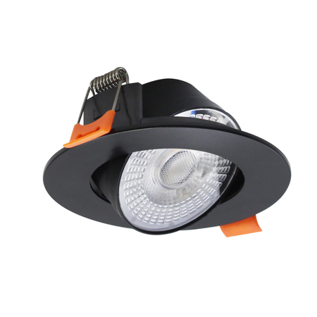 Ruchome oczko podtynkowe Plus czarne LED CCT