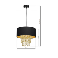 Milagro - Lampa wisząca ALMERIA BLACK/GOLD 1xE27