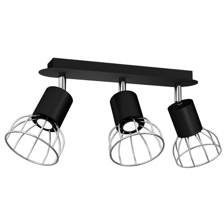 Milagro - Lampa Sufitowa DANTE BLACK/SILVER 3x mini GU10