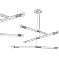 Milagro - Lampa wisząca BASTONE WHITE / CHROME 6xE14