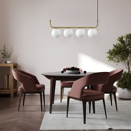 Lampa wisząca Alisa złota 4xE14
