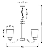 SCHUBERT LAMPA WISZĄCA 5X40W E27 CZARNY