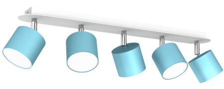 Milagro - Lampa sufitowa DIXIE BLUE/WHITE 5xGX53