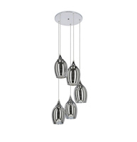 Candellux - Marina Lampa Wisząca Talerz 5X60W E27 Chrom