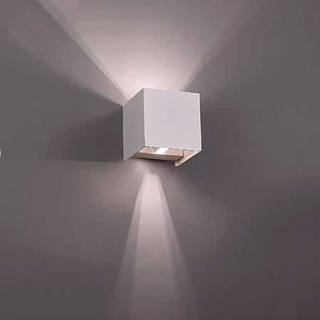 Oprawa elewacyjna dwustronna kinkiet LED biały 6W IP54 2700K
