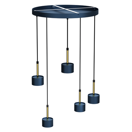 Milagro - Lampa wisząca ARENA BLUE/GOLD 5xGX53