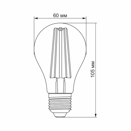 LED Żarówka do uprawy roślin VIDEX A60FF 08W E27 1200K