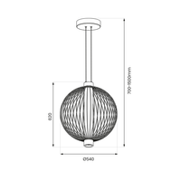 Milagro - Lampa wisząca KYOTO 39W LED śr. 54cm