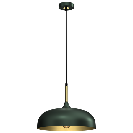 Milagro - Lampa wisząca LINCOLN GREEN/GOLD 1xE27 35cm