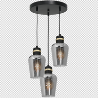 Milagro - Lampa wisząca RICHMOND BLACK / GOLD 3xE27  Koło