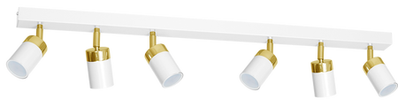 Milagro - Lampa sufitowa JOKER WHITE/GOLD 6xGU10