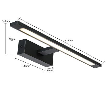 Kinkiet Isla czarny 41cm IP44 LED CCT