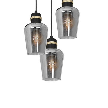 Milagro - Lampa wisząca RICHMOND BLACK / GOLD 3xE27  Koło
