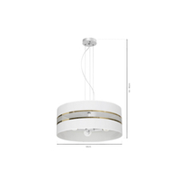 Milagro - Lampa Wisząca ULTIMO WHITE 3xE27