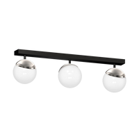 Milagro - Lampa sufitowa SFERA BLACK/CHROME 3xE14