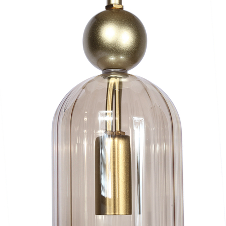 Lampa Dekoracyjna Wisząca Szklana AM203 1xE14 Złota REGINA