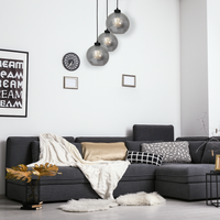 Milagro - Lampa wisząca SOFIA SMOKED 3xE27