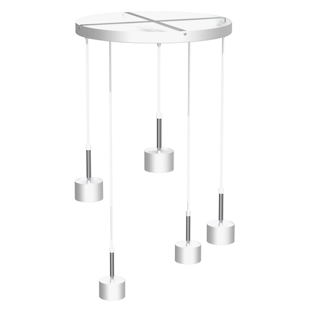 Milagro - Lampa wisząca ARENA WHITE/SILVER 5xGX53