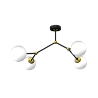Milagro - Lampa sufitowa JOY BLACK / GOLD 4xE14