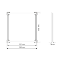 Panel ramka składana sufitowa podtynkowa LED Videx 60x60 40W 5000K
