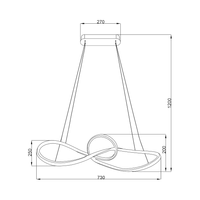 Lampa wisząca Marco Chrome 42W LED