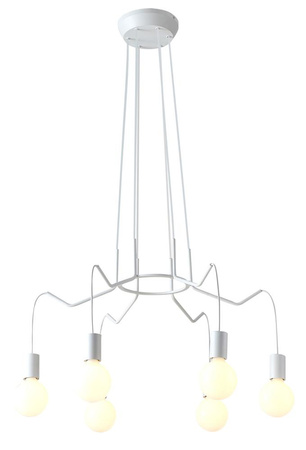 Candellux - Basso Lampa Wisząca 6X40W E27 Biały Matowy