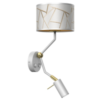 Milagro - Kinkiet ZIGGY WHITE White/Gold 1xE27 + 1x mini GU10
