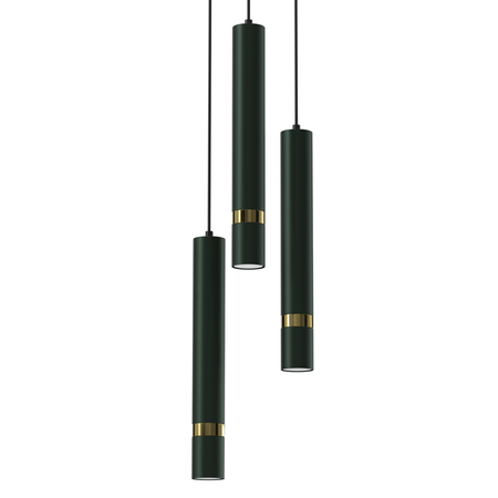 Milagro - Lampa wisząca JOKER GREEN/GOLD 3xGU10