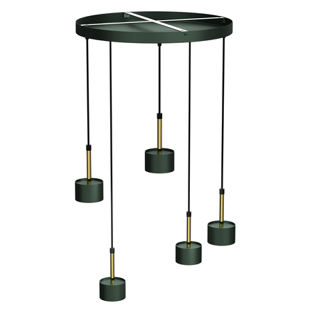 Milagro - Lampa wisząca ARENA GREEN/GOLD 5xGX53