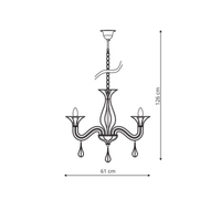 Lampa wisząca Tarragona czarna 6xE14