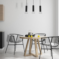 Milagro - Lampa Wisząca DANTE BLACK/SILVER 3x mini GU10