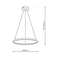 Milagro - Lampa wisząca ROTONDA CHROME 27W LED