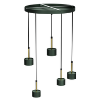 Milagro - Lampa wisząca ARENA GREEN/GOLD 5xGX53