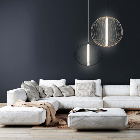 Lampa wisząca Treviso złota LED CCT
